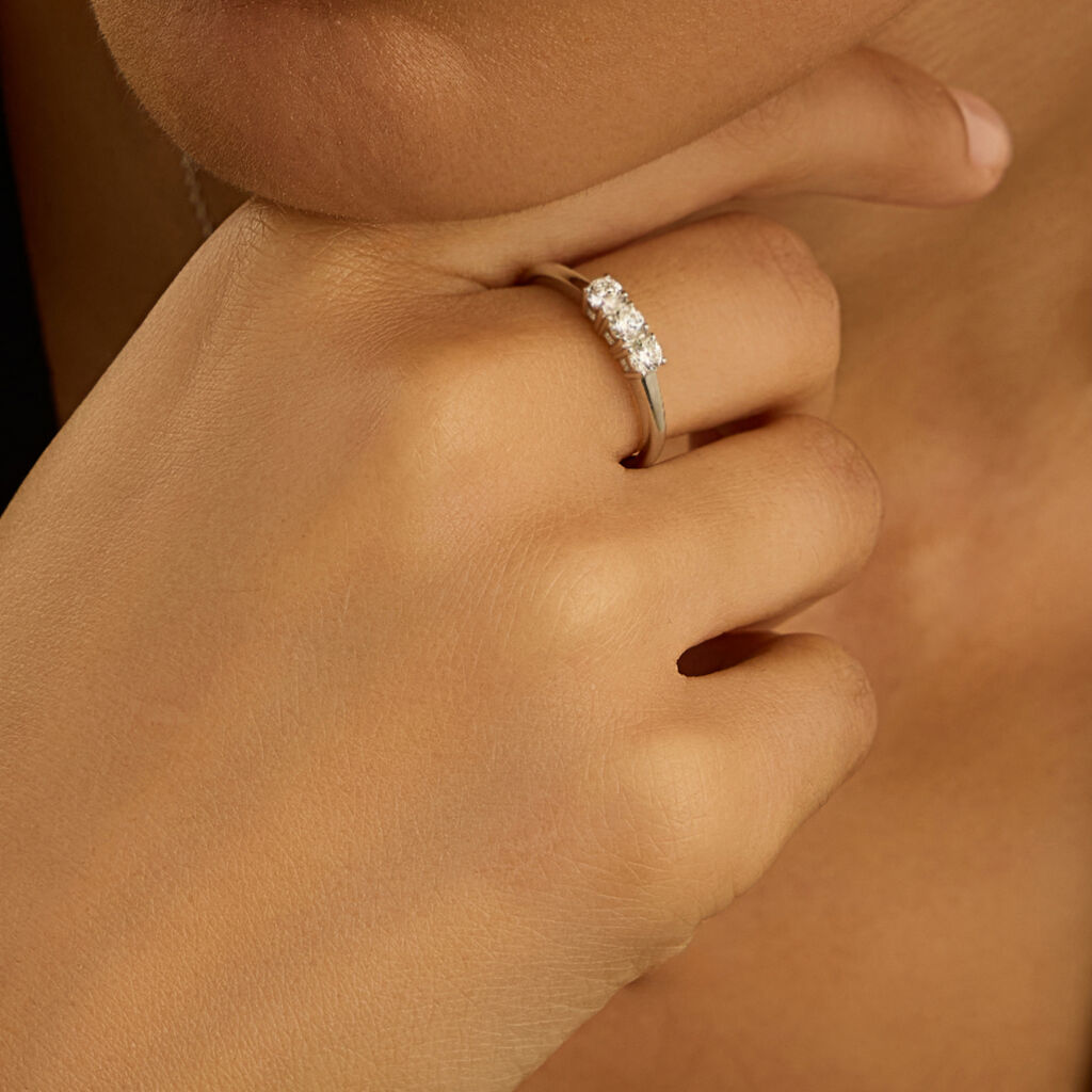 Anello Trilogy Firmamenti Oro Bianco Diamante