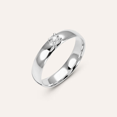Fede Comoda 4 mm Oro Bianco Diamante