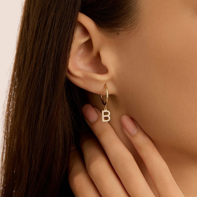 Mono Orecchino A Cerchio Toujours Oro Giallo Cubic Zirconia - Mono Orecchino Donna | Stroili