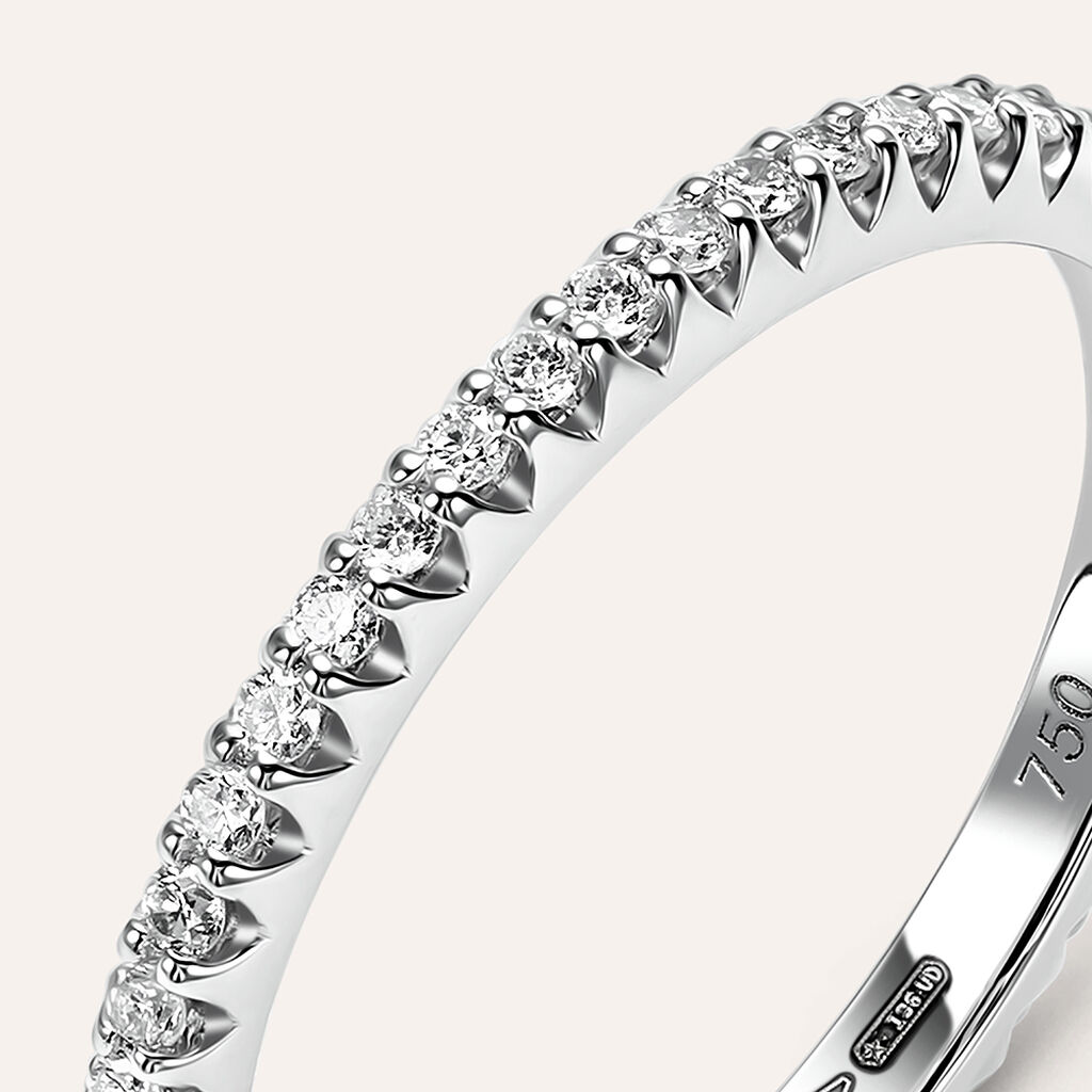 Fede Classica Eternity 1.8 mm Oro Bianco Diamante