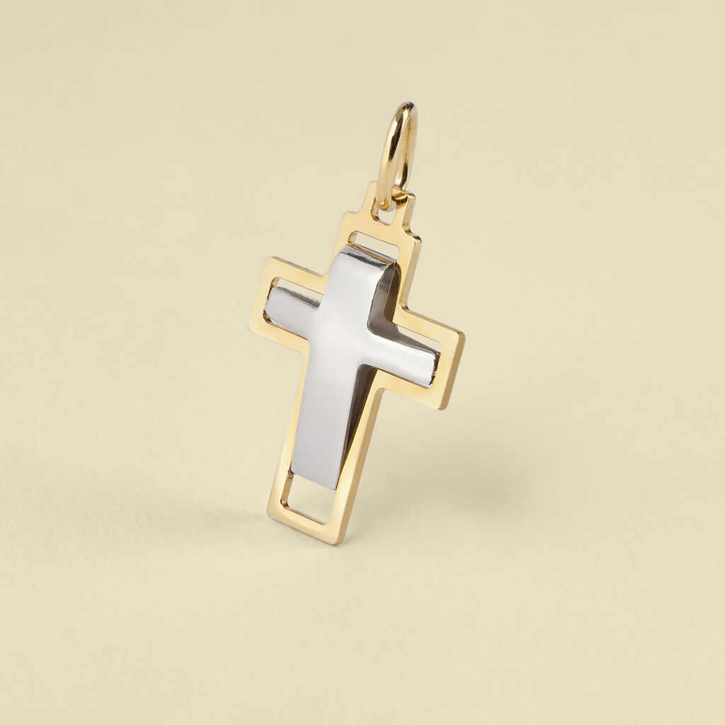 Pendente L'homme Or Oro Bicolore Giallo / Bianco