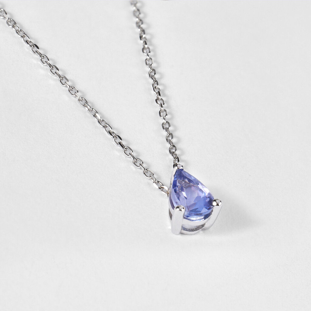 Collana Punto Luce Jasmine Oro Bianco Tanzanite - Collane Punto Luce Donna | Stroili