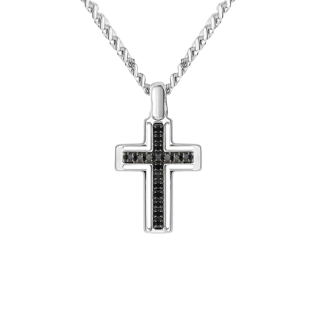 Collana Gentleman Argento Rodiato Cubic Zirconia - Collane Uomo | Stroili