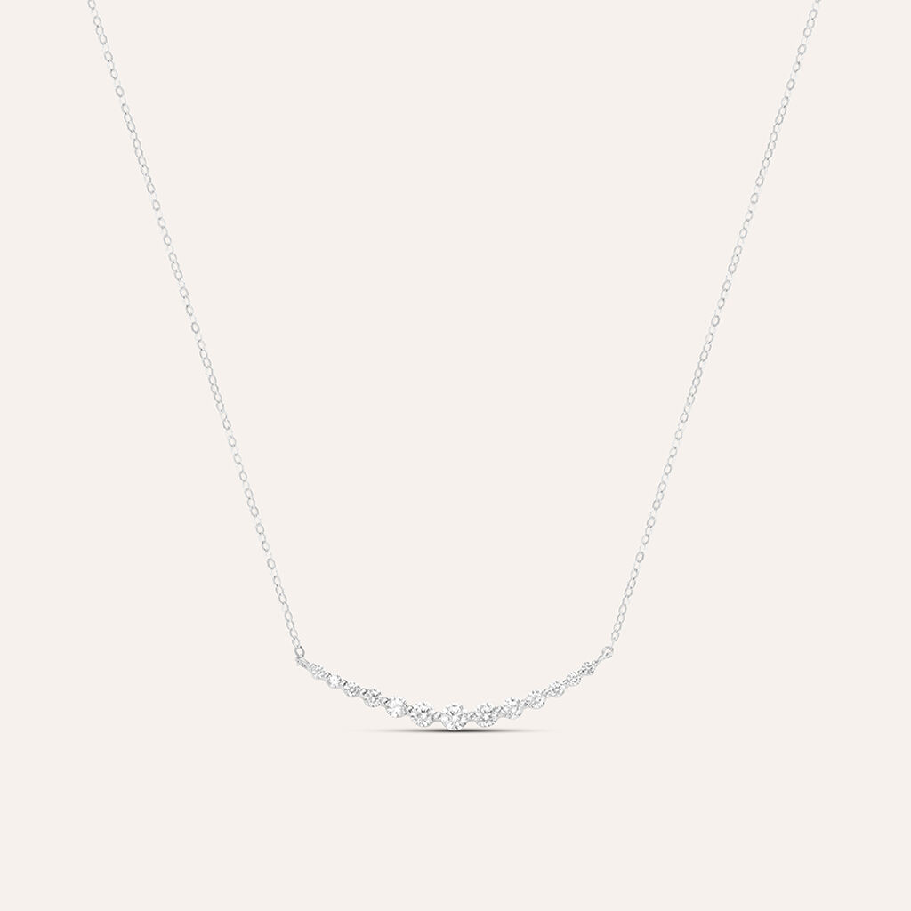 Collana Claire Oro Bianco Cubic Zirconia - Collane Donna | Stroili