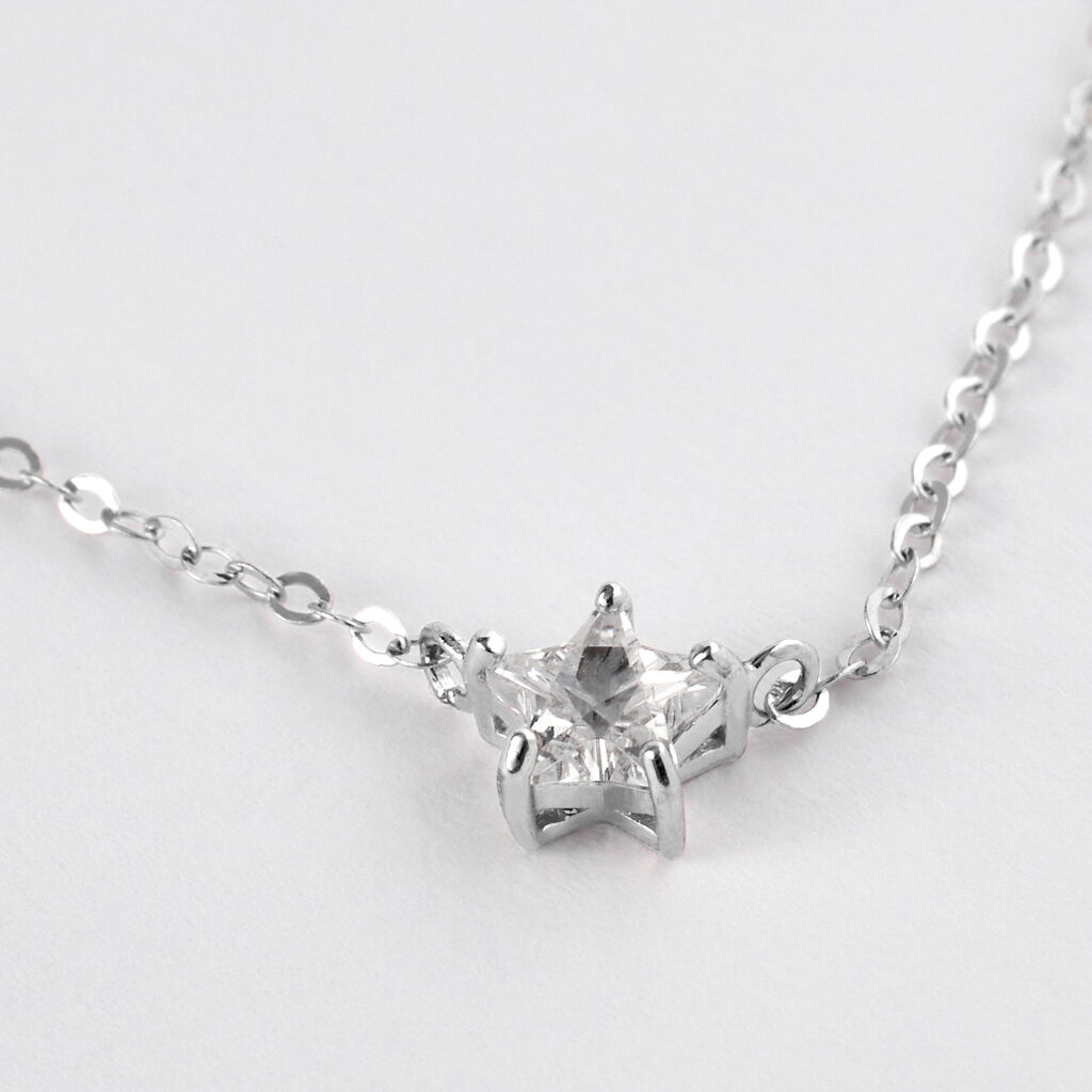 Collana Claire Oro Bianco Cubic Zirconia - Collane Donna | Stroili