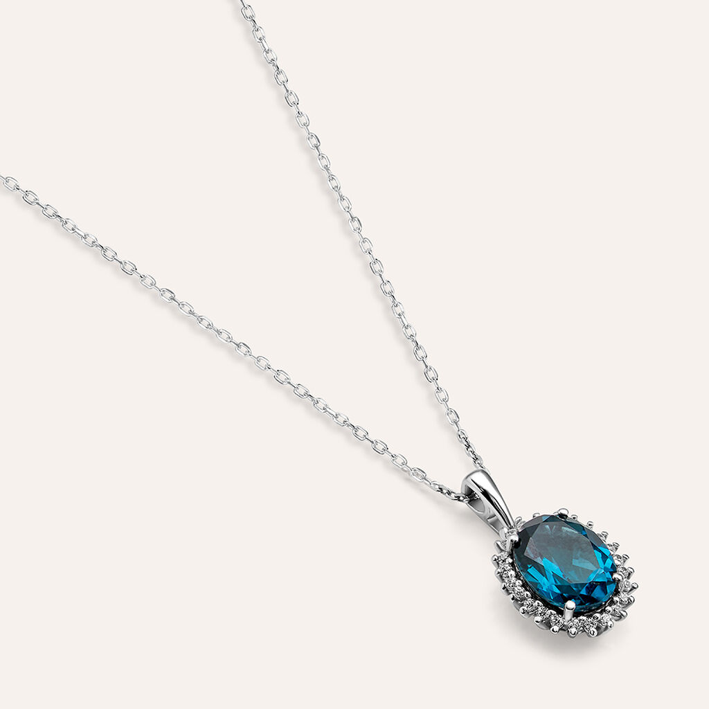 Collana Amélie Oro Bianco Topazio Cubic Zirconia - Collane Donna | Stroili