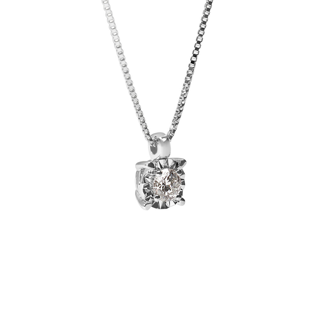 Collana Punto Luce Diamotion Oro Bianco Diamante - Collane Punto Luce Donna | Stroili