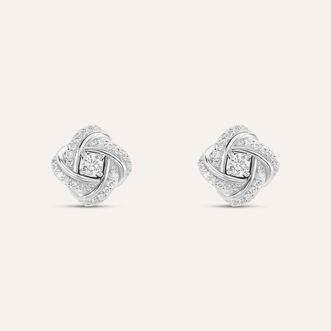 Orecchini Lobo Silver Elegance Argento Rodiato Cubic Zirconia - Orecchini a Lobo Donna | Stroili