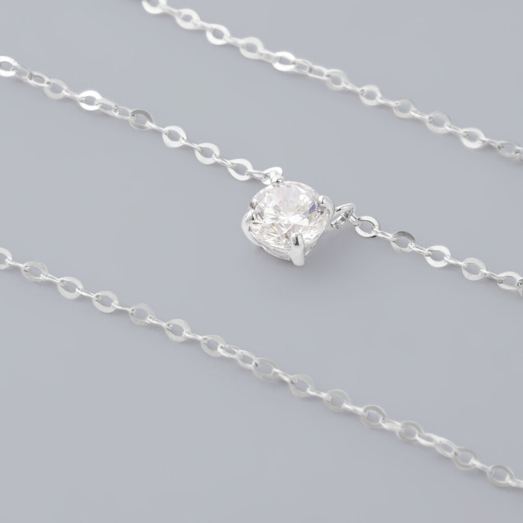 Collana Punto Luce Claire Oro Bianco Cubic Zirconia - Collane Punto Luce Donna | Stroili