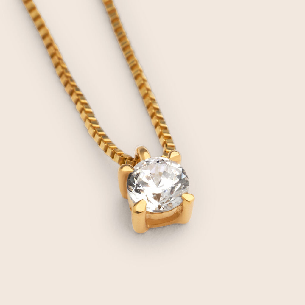 Collana Punto Luce Claire Oro Giallo Cubic Zirconia - Collane Punto Luce Donna | Stroili