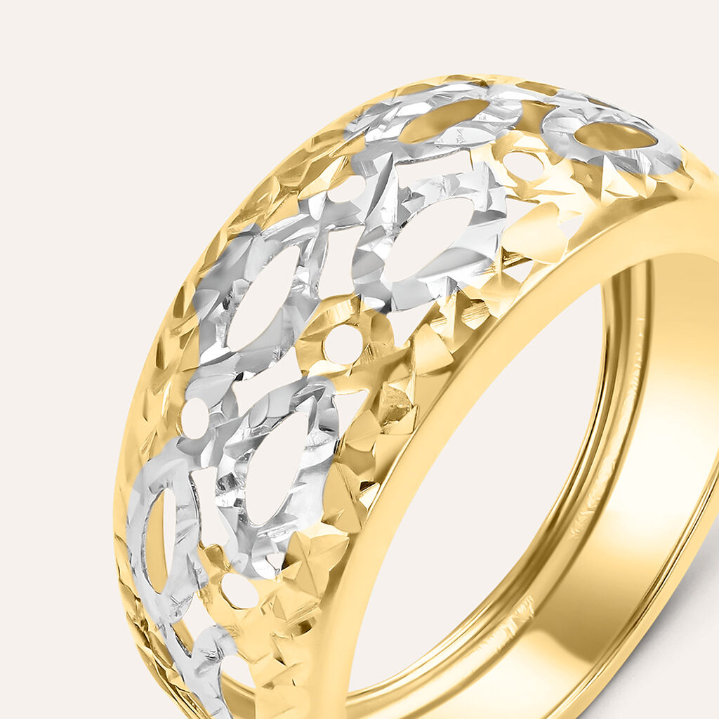 Anello Fascia Golden Lover Oro Bicolore - Anelli 18 Carati Donna | Stroili