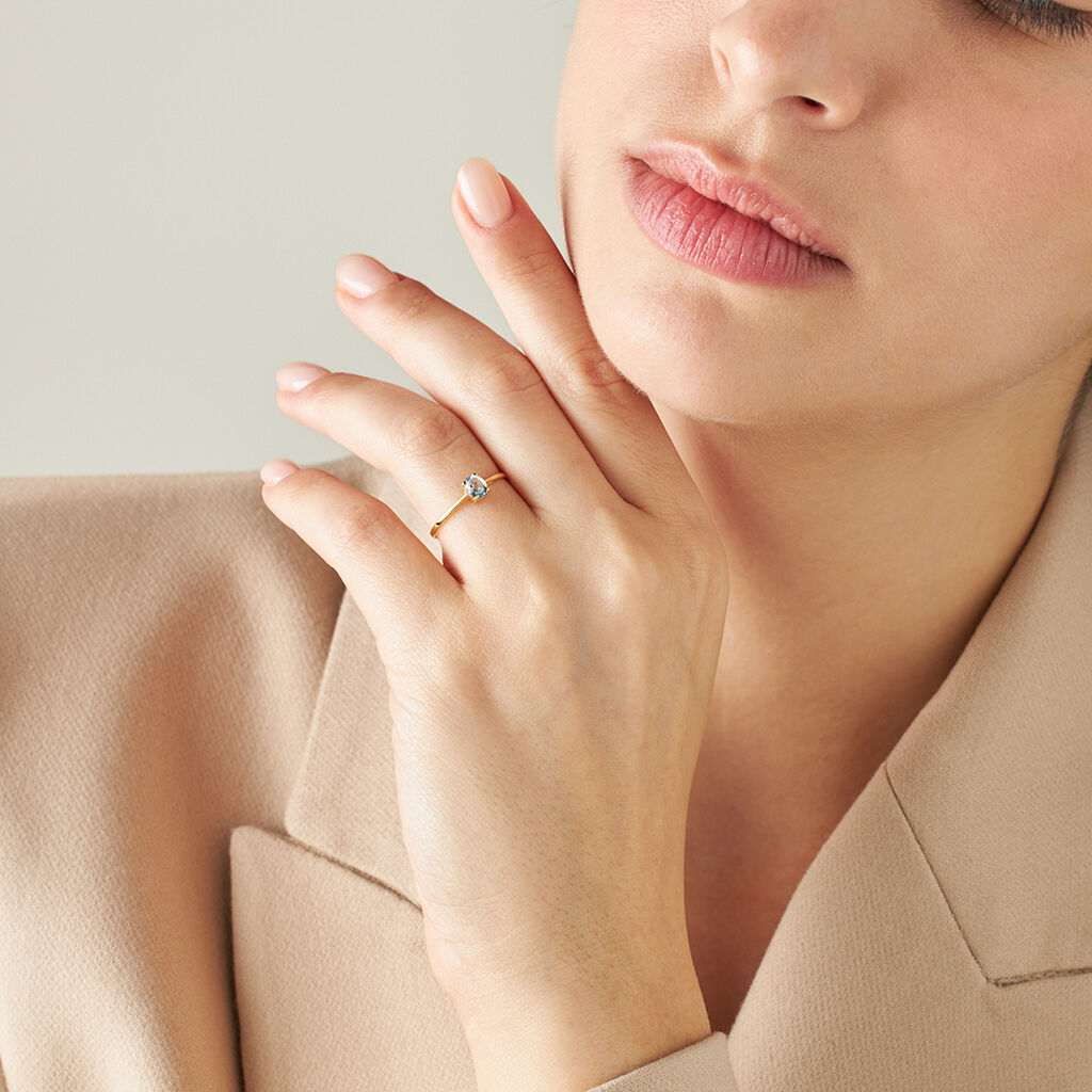 Anello Solitario Amélie Oro Giallo Topazio - Anelli con Pietre Donna | Stroili