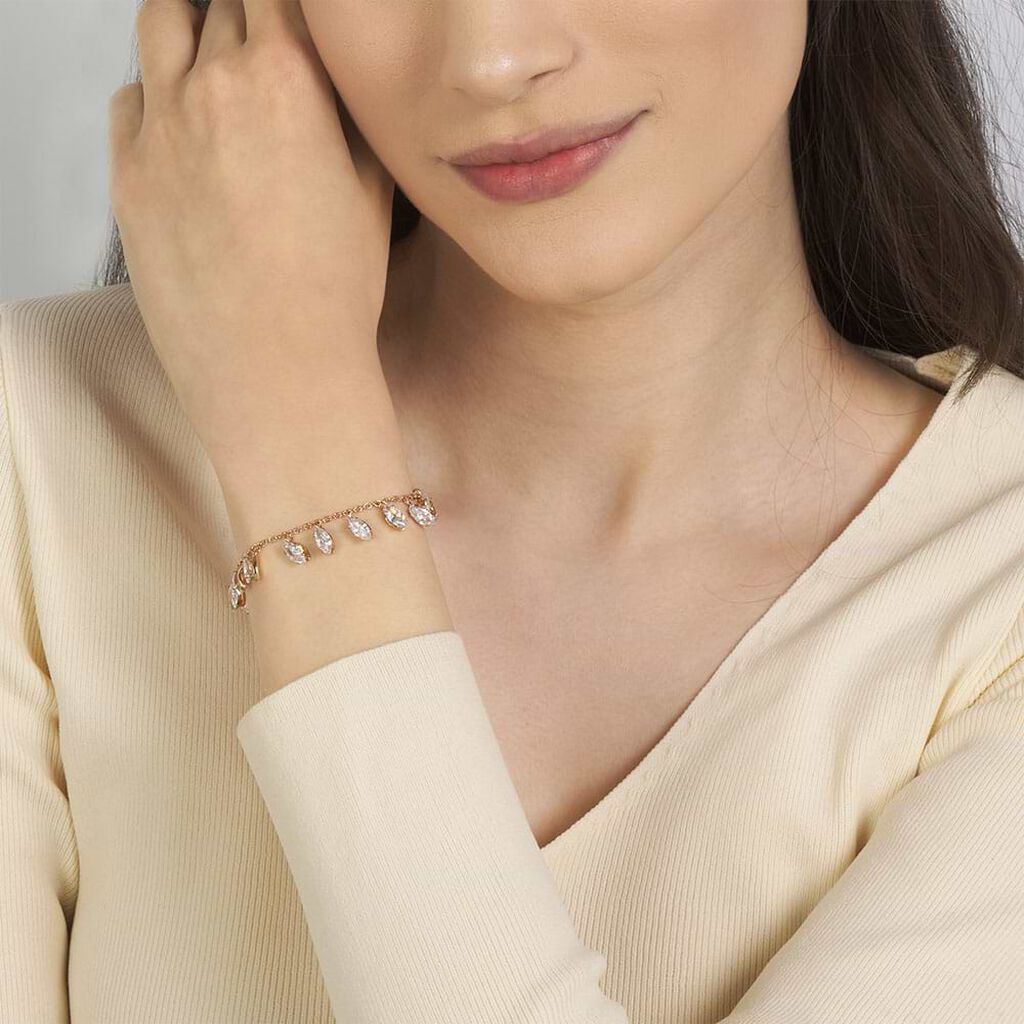 Bracciale Multi Punto Luce Romantic Shine Metallo Dorato Cristallo - Bracciali Donna | Stroili