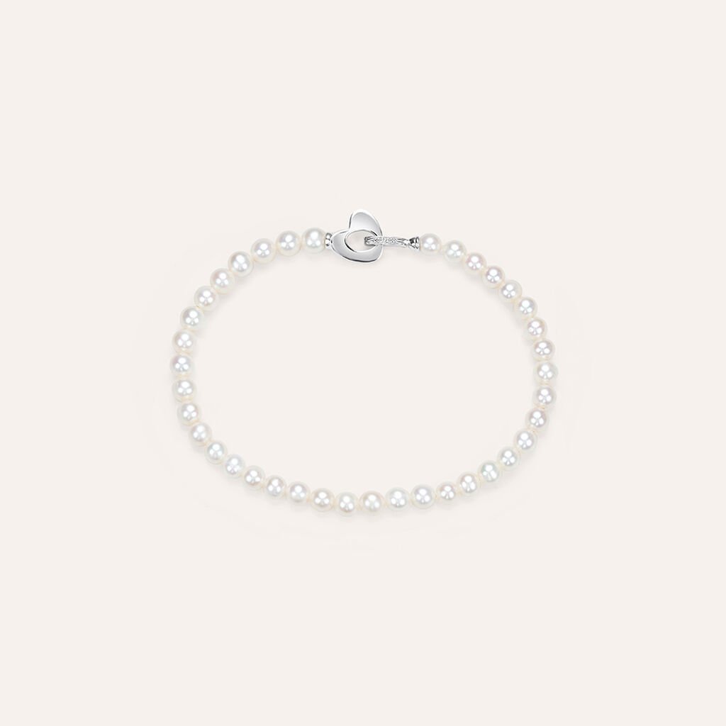 Bracciale Gold Pearls Oro Bianco Perla D'Acqua Dolce Diamante