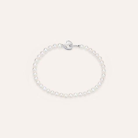 Bracciale Gold Pearls Oro Bianco Perla D'Acqua Dolce Diamante - Bracciali Donna | Stroili