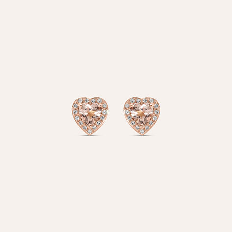 Orecchini Lobo Jasmine Oro Rosa Morganite Diamante - Orecchini a Lobo Donna | Stroili