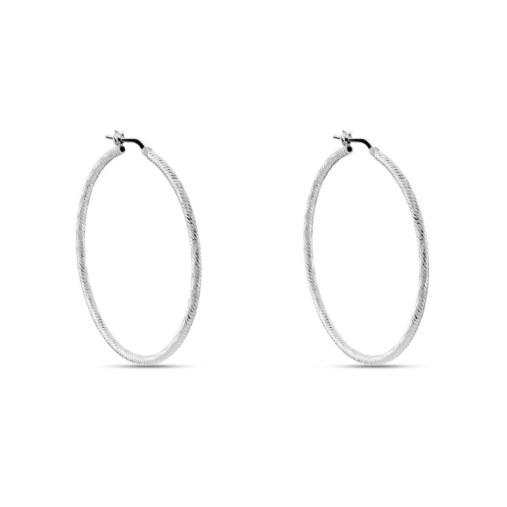Orecchini A Cerchio Silver Collection Argento Rodiato - Orecchini a Cerchio Donna | Stroili