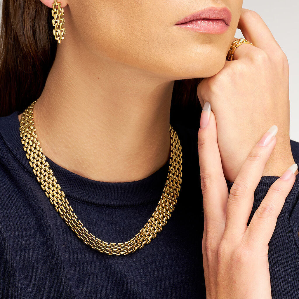 Collana Panther Chain Lady Code Acciaio Dorato - Collane Donna | Stroili