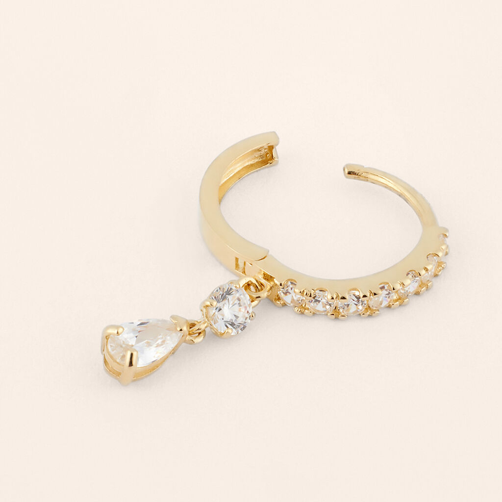 Orecchini A Cerchio Toujours Oro Giallo Cubic Zirconia