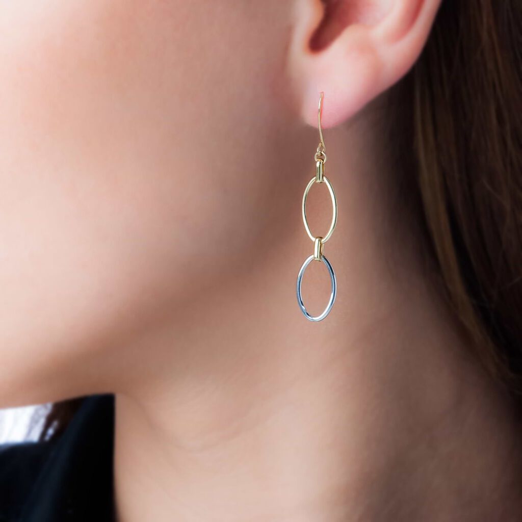 Orecchini Pendenti Beverly Oro Bicolore - Orecchini Pendenti Donna | Stroili