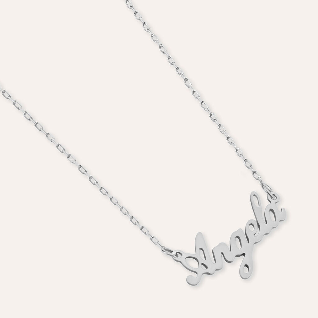 Collana Angela Gold Names Oro Bianco