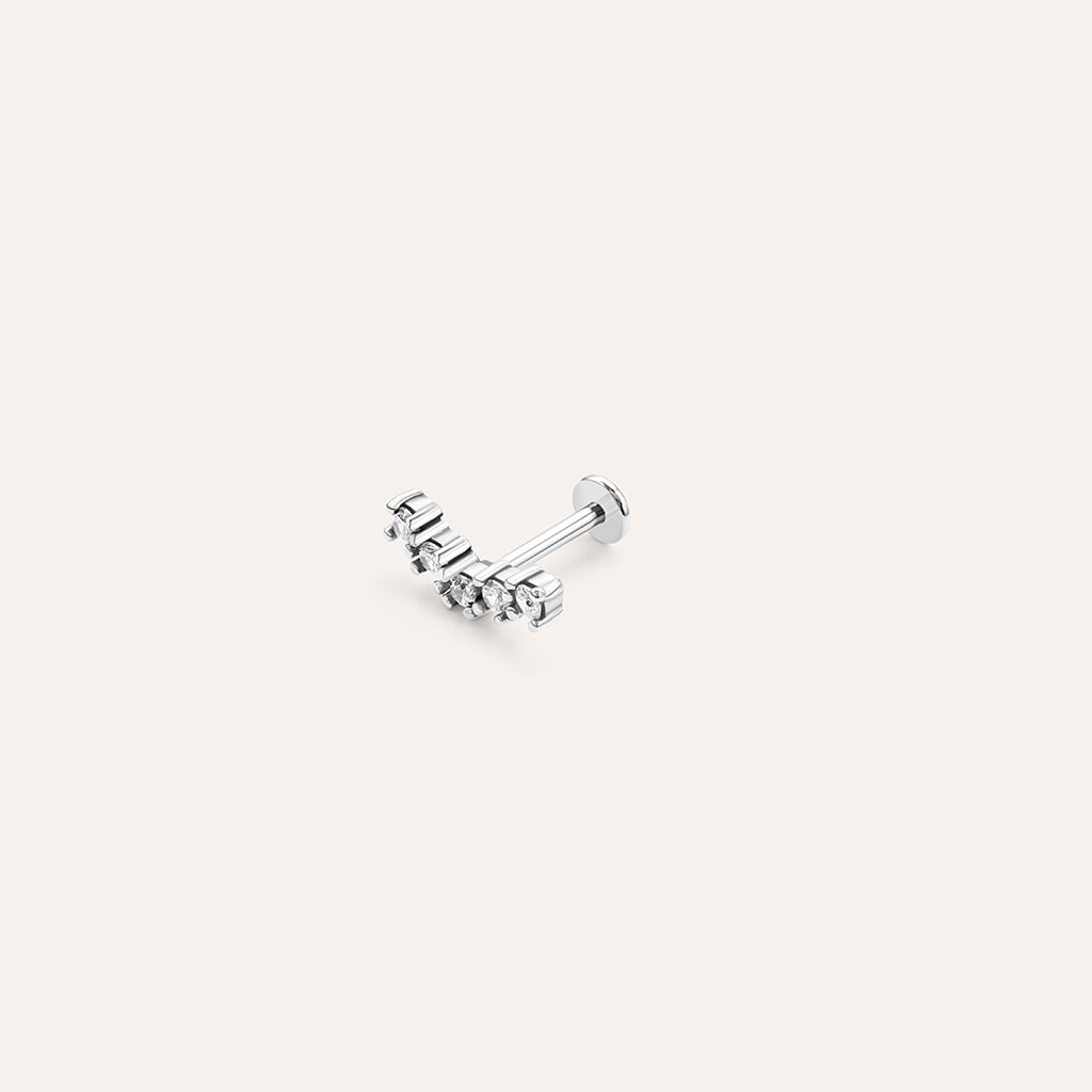 Piercing Orecchio Lady Chic Titanio Bianco Cubic Zirconia - Gioielli Donna | Stroili