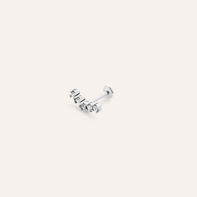 Piercing Orecchio Lady Chic Titanio Bianco Cubic Zirconia - Gioielli Donna | Stroili