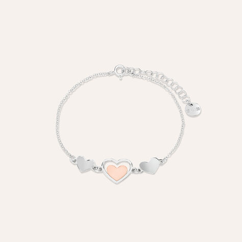 Bracciale Silver Collection Argento Bicolore Bianco / Rosa - Bracciali Love Donna | Stroili