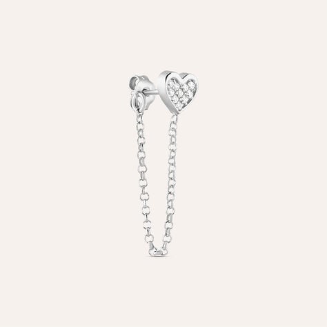 Mono Orecchino Pendente Silver Moments Argento Rodiato Cubic Zirconia - Mono Orecchino Donna | Stroili