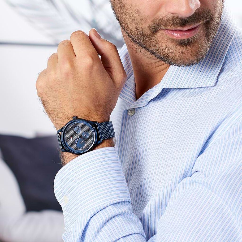 Orologio Al Quarzo Tommy Hilfiger Damon 1791421 - Orologi a Maglia Milanese Uomo | Stroili