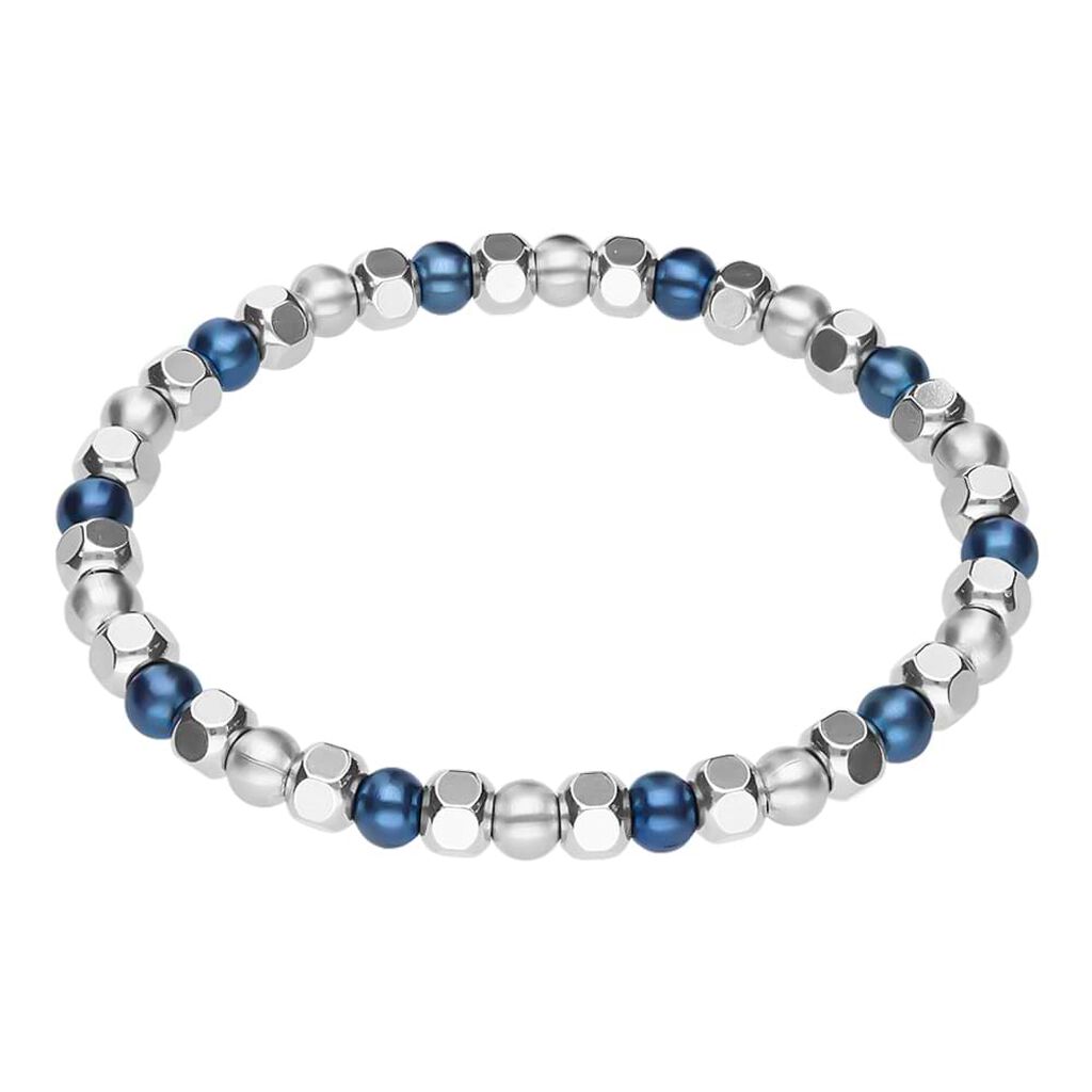 Bracciale in acciaio bicolore