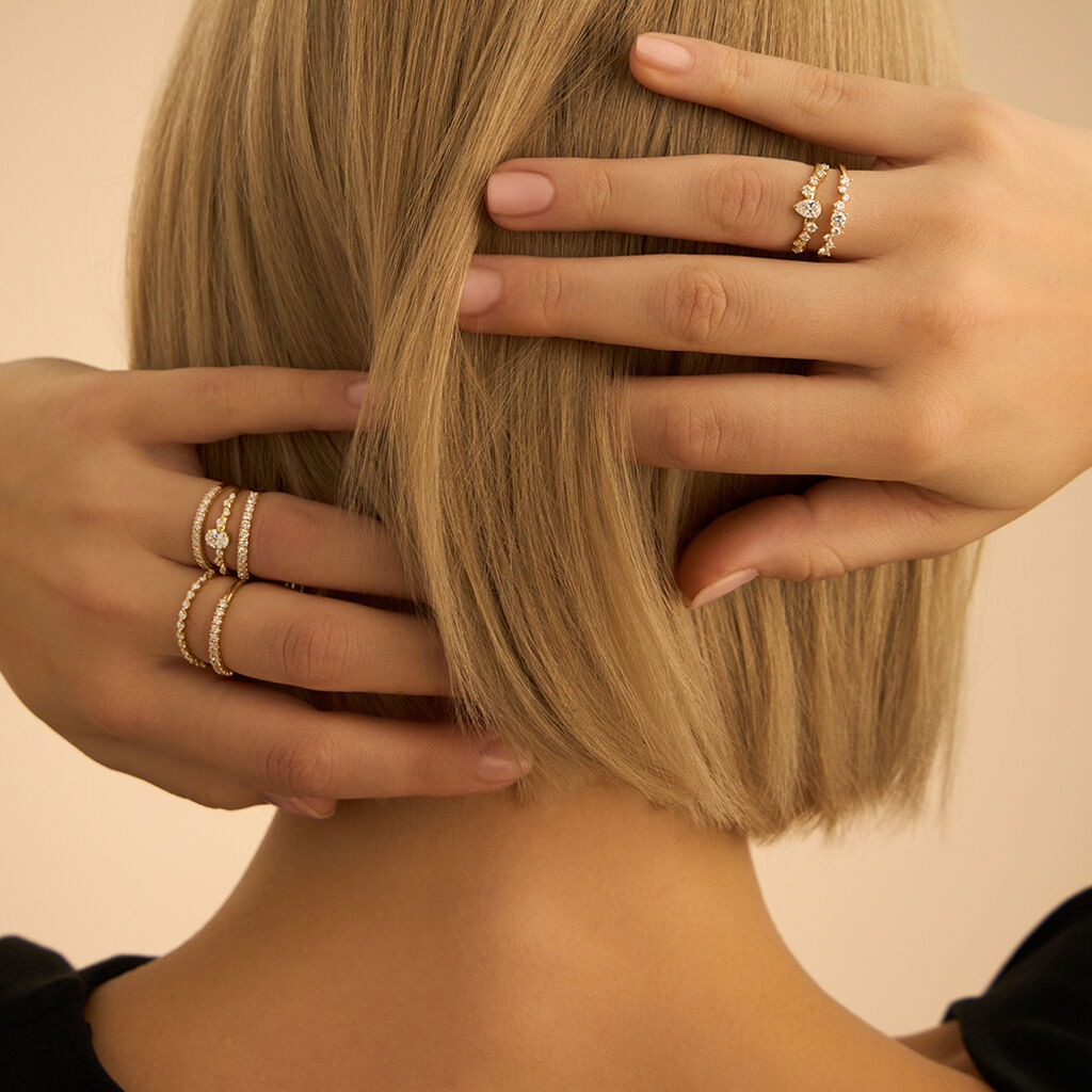 Anello Fantasia Diamade Glam Oro Giallo Diamante Lab-Grown