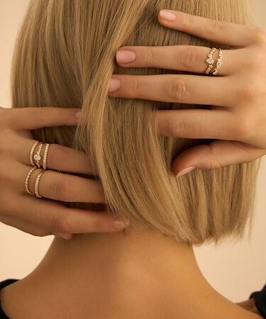 Anello Fantasia Diamade Glam Oro Giallo Diamante Lab-Grown