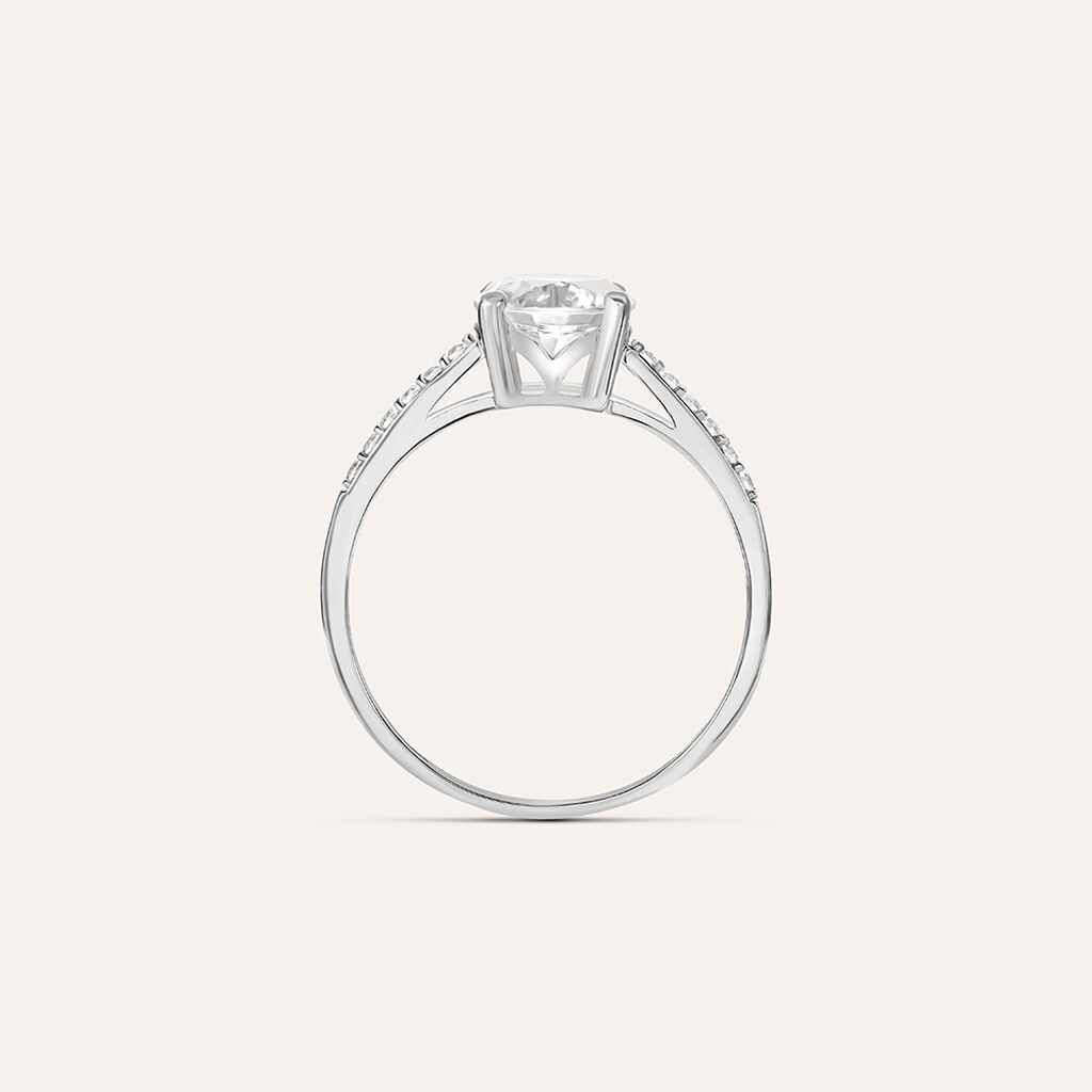 Anello Solitario Claire Oro Bianco Cubic Zirconia - Anelli con Pietre Donna | Stroili