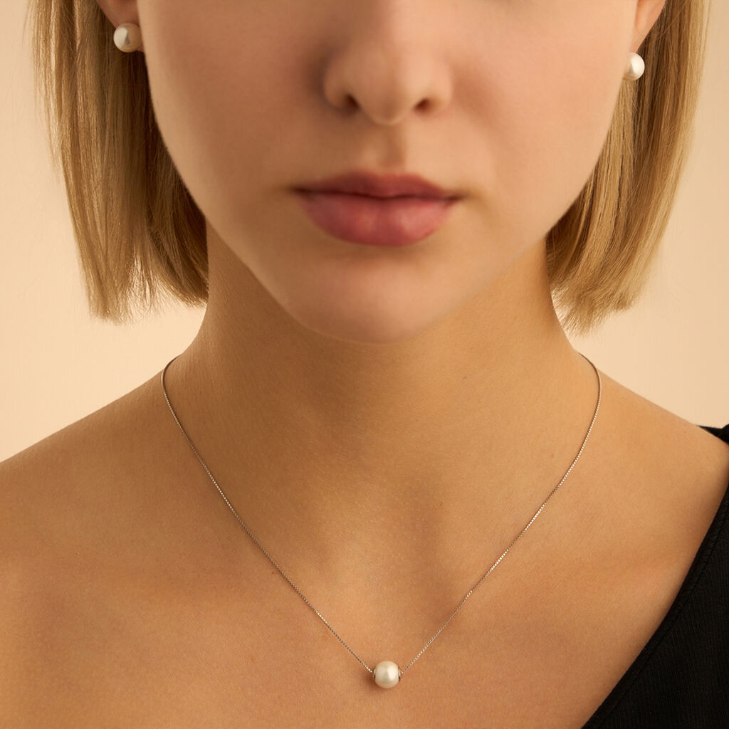 Collana Silver Pearls Argento Rodiato Perla sintentica - Collane Donna | Stroili