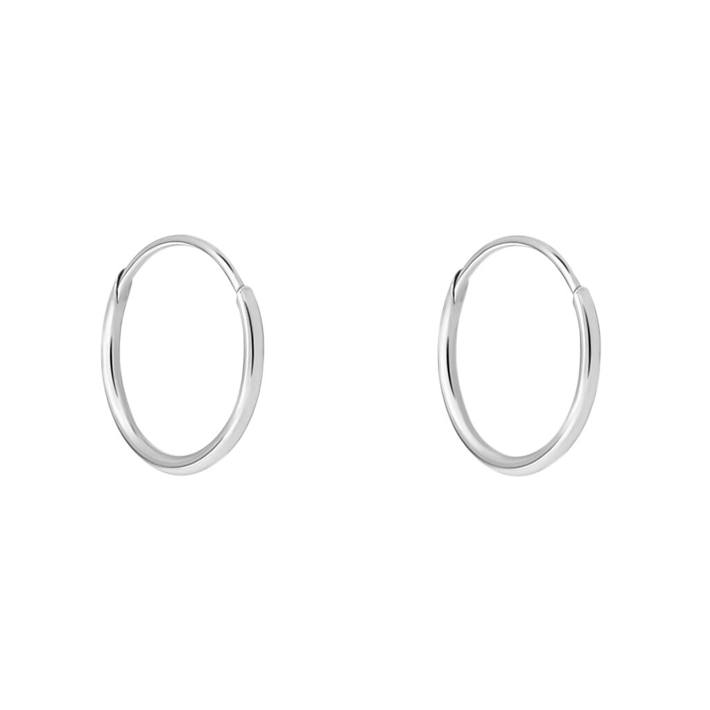 Orecchini A Cerchio Toujours Oro Bianco - Orecchini a Cerchio Donna | Stroili