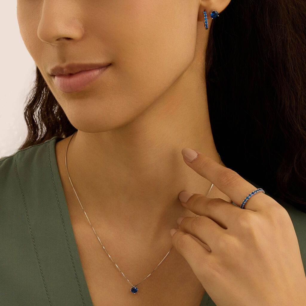 Anello Eternity Silver Rainbow Argento Rodiato Cubic Zirconia