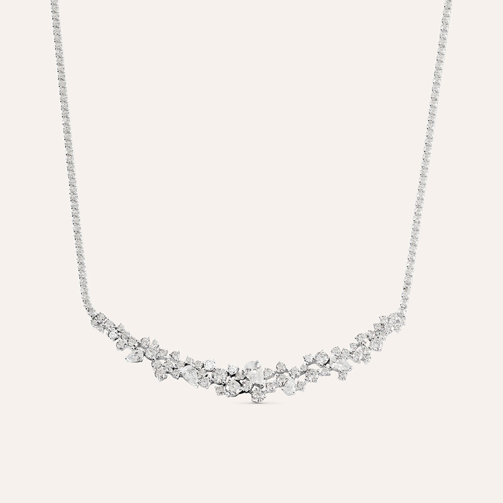 Collana Tennis Red Carpet Argento Rodiato Cubic Zirconia