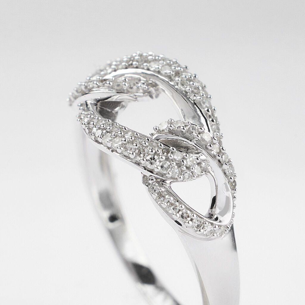 Anello Fascia Sophia Oro Bianco Diamante - Anelli con Pietre Donna | Stroili