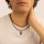 Collana Gentleman Argento Rodiato