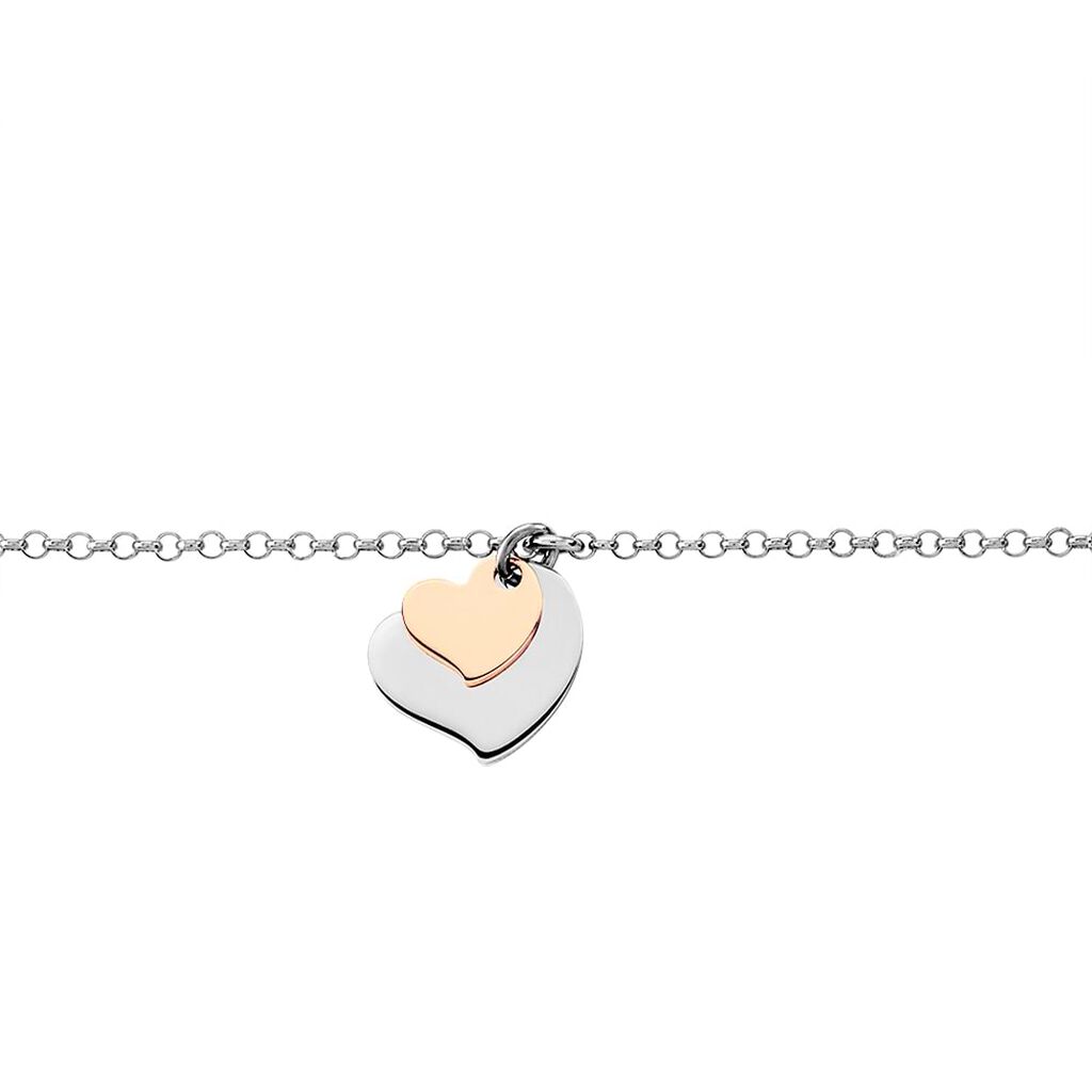 Bracciale Silver Collection Argento Bicolore Bianco / Rosa - Bracciali Love Donna | Stroili