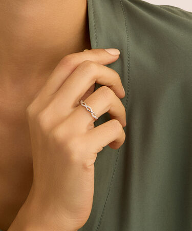Anello Fantasia Silver Elegance Argento Rodiato Cubic Zirconia