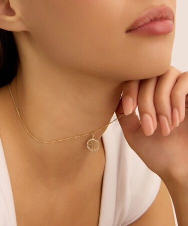 Pendente Po&egrave;me Oro Giallo Cubic Zirconia