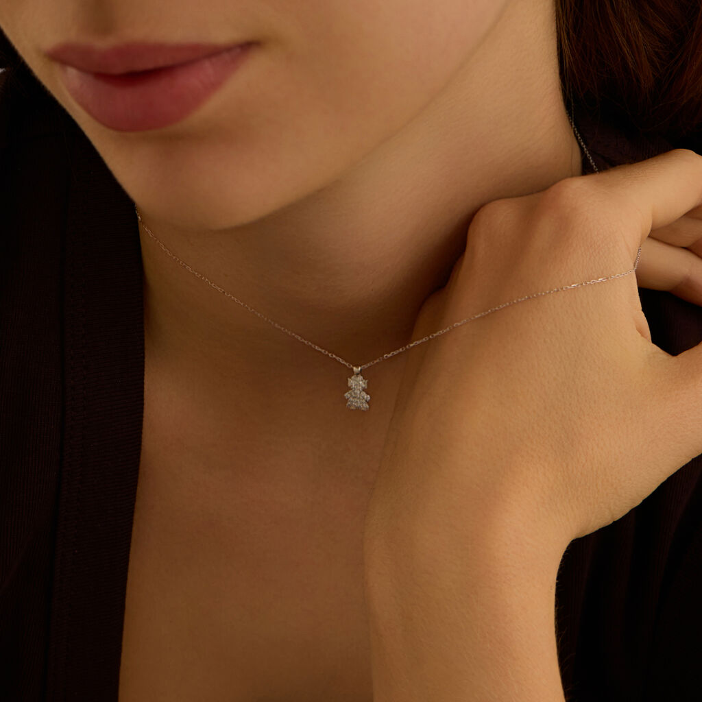 Collana Claire Oro Bianco Cubic Zirconia