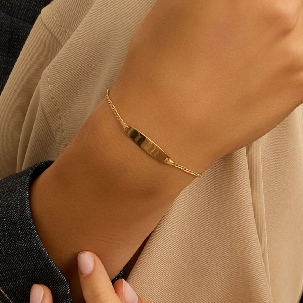 Bracciale Con Targhetta Religious Gold Oro Giallo