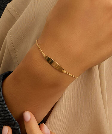 Bracciale Con Targhetta Religious Gold Oro Giallo