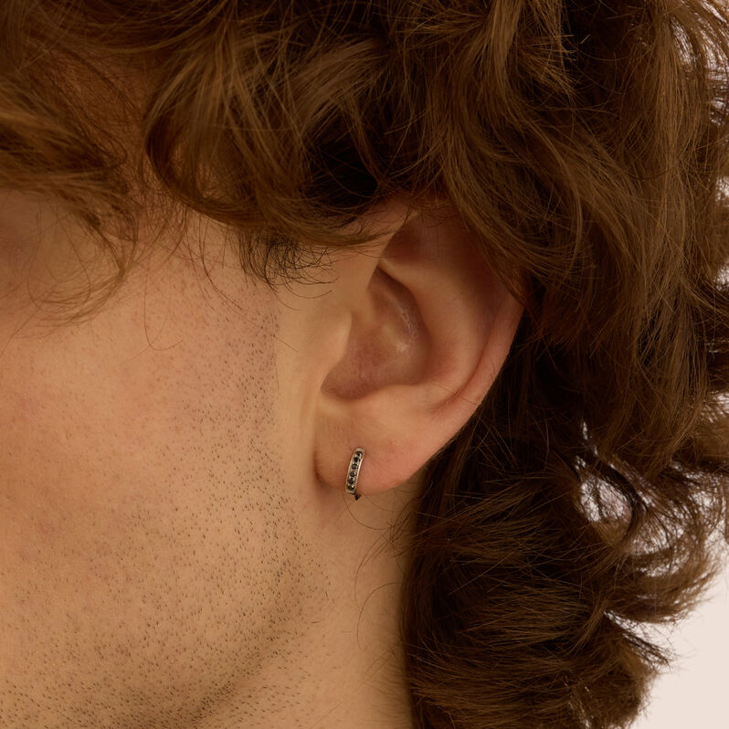 Mono Orecchino A Cerchio L'homme Diamant Oro Bianco Diamante - Mono Orecchino Uomo | Stroili