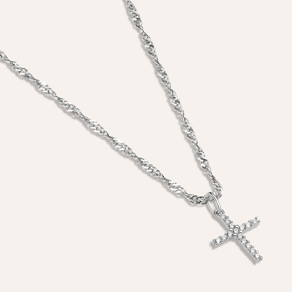 Pendente Holy Oro Bianco Cubic Zirconia - Ciondoli Donna | Stroili