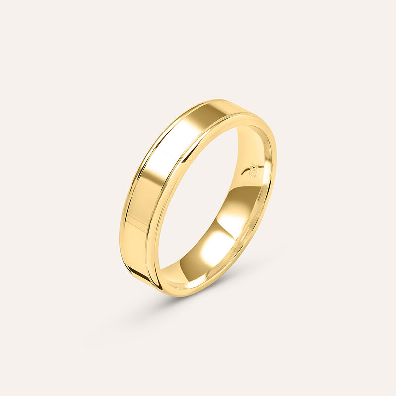 Fede Classica 4.5 mm Oro Giallo - Anelli con Incisione Uomo | Stroili