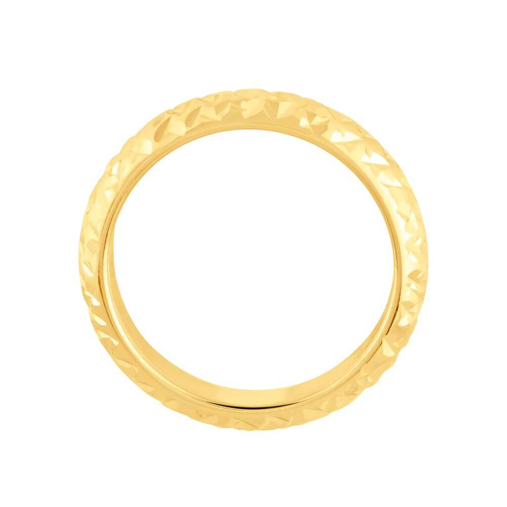 Fede Classica Leggera Diamantata 4 mm Oro Giallo